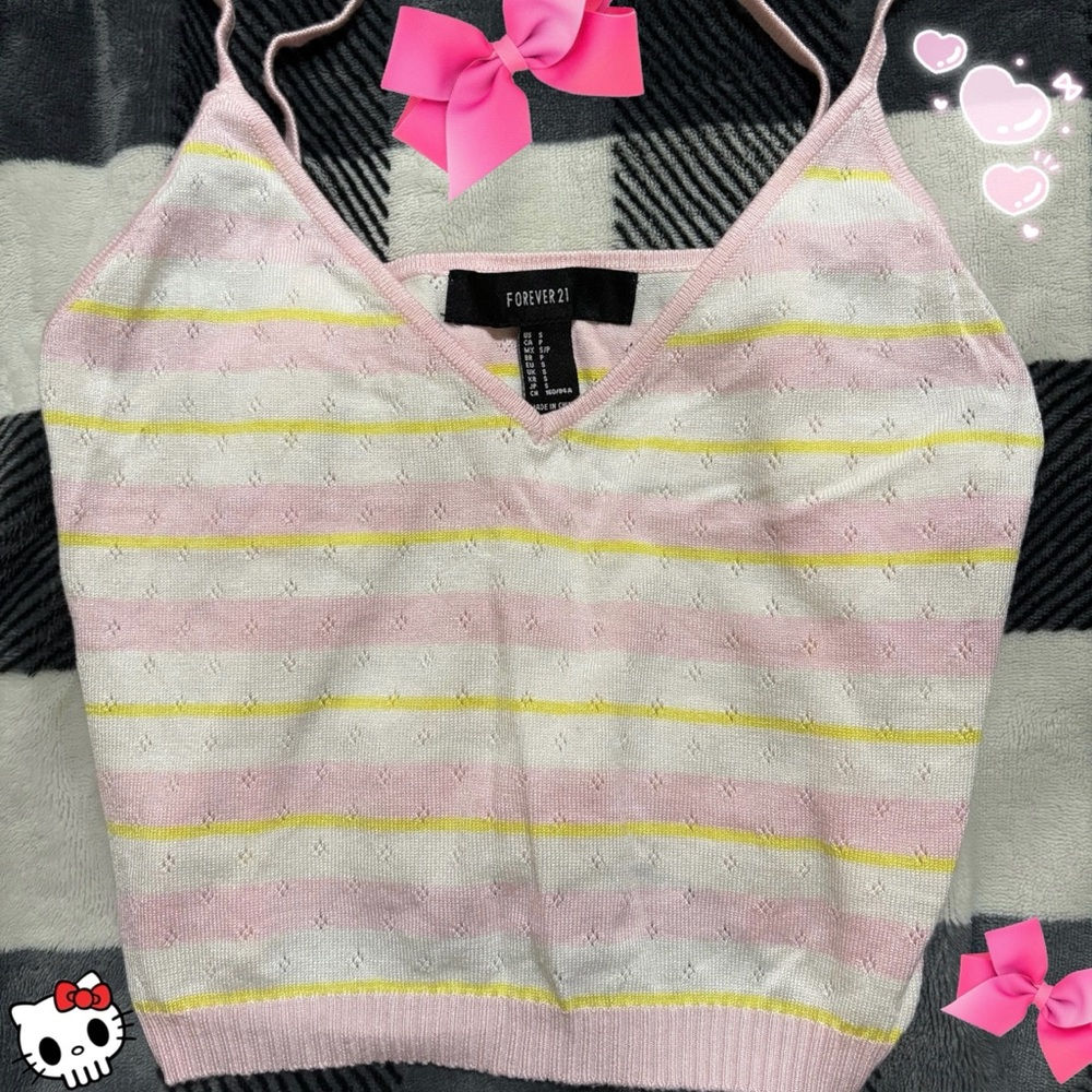⭐️SOLD⭐️ Vintage Y2K Forever 21 Pink Crop Tank